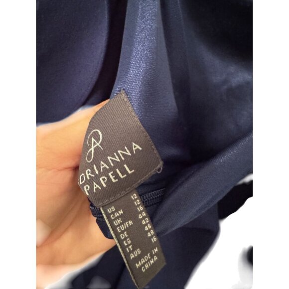 Adriana Papell navy evening gown size 12 - Picture 3 of 3